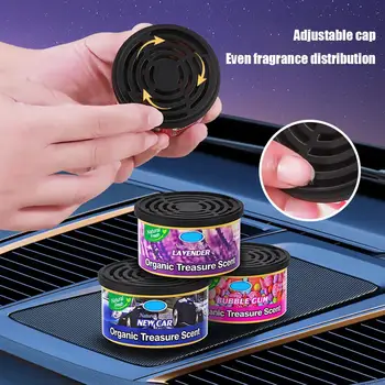 Car Flavoring Perfume Wood Blocks Lavender Bubble Gum Cherry Flavor Cans For Car Interior Odor Removal Air Freshener Supplies 1
