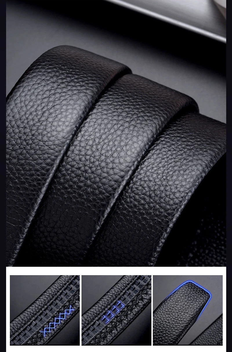 Men Belts Automatic Buckle Belt Genune Leather High Quality Belts For Men Leather Strap Casual Buises for Jeans leather belt