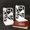Hollow-out Metal Bookends Hourglass Design Metal Bookends for Home Office Decorative Book Stoppers Book Holders 5