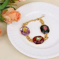 Ensemble de bijoux en cristal pour femmes, collier de luxe en cristal, boucles d'oreilles, accessoires Dopamine colorés 4