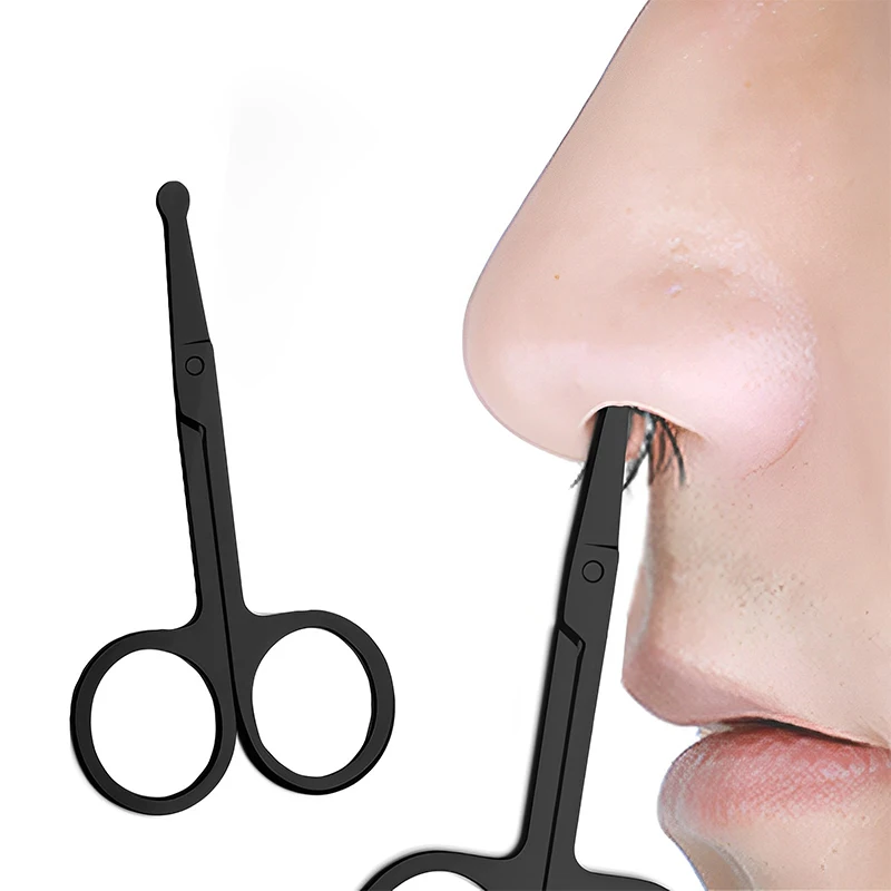 Multifunctional Stainless Steel Nose Hair Cut Round Head Small Scissors  Manual Eyebrow Trimming Beard Scissors Beauty Tool - AliExpress