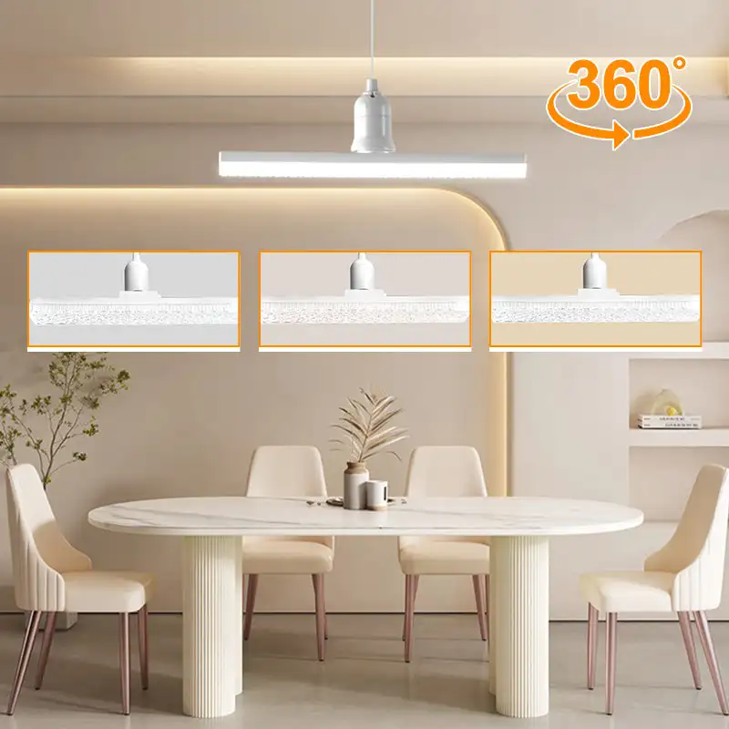 E27 LED 직사각형 크리스탈 조명, 고휘도 LED 전구 조명, 거실 침실용 조명, 18W, 24W