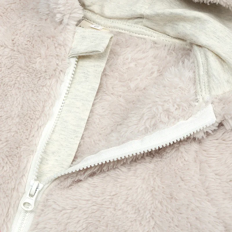 Baby Clothes Newborn Baby Winter Fleece Romper Solid Hooded Thick Infant Outfits for 0-24M Korean Casual Jumpsuit Boy Girl