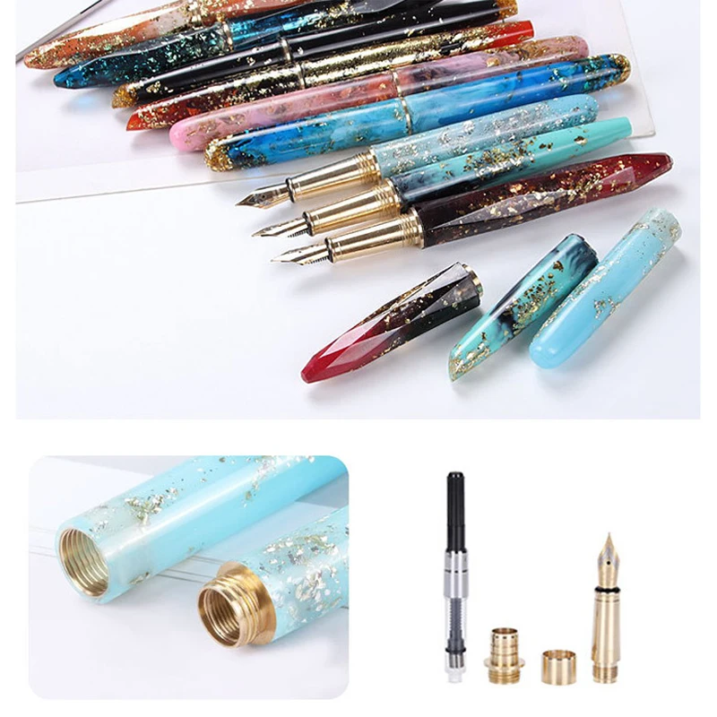  Tino Kino Resin Fountain Pen Molds Kit Epoxy Casting Molds Pen  Silicone Molds with 3Pcs Fountain Pen Refills for DIY Pen,Teacher Student  Gift