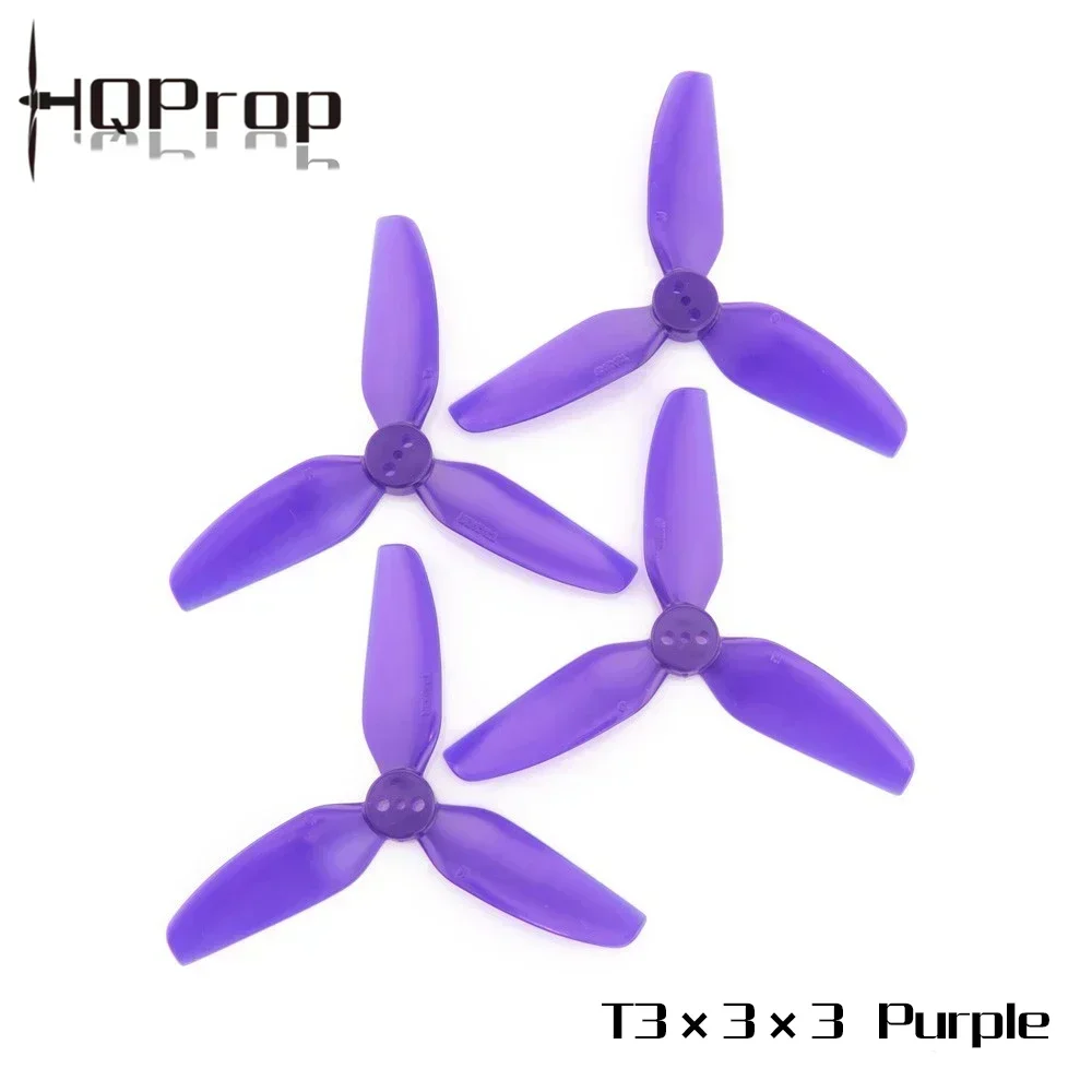 HQProp T3X3X3 Hélices 3 pouces 3 pales CW/CCW pour drone course