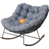 Royal Rocking Chairs, Coated Outdoor Rocking Recliner Chair Set of  with Cushion for Front Porch Garden Patio Backyard 3