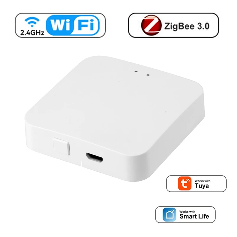 

Plastic Gateway Hub Multi Mode Smart Home Bridge Wifi Bluetooth Zigbee Remote Control Work With Alexa Google Home