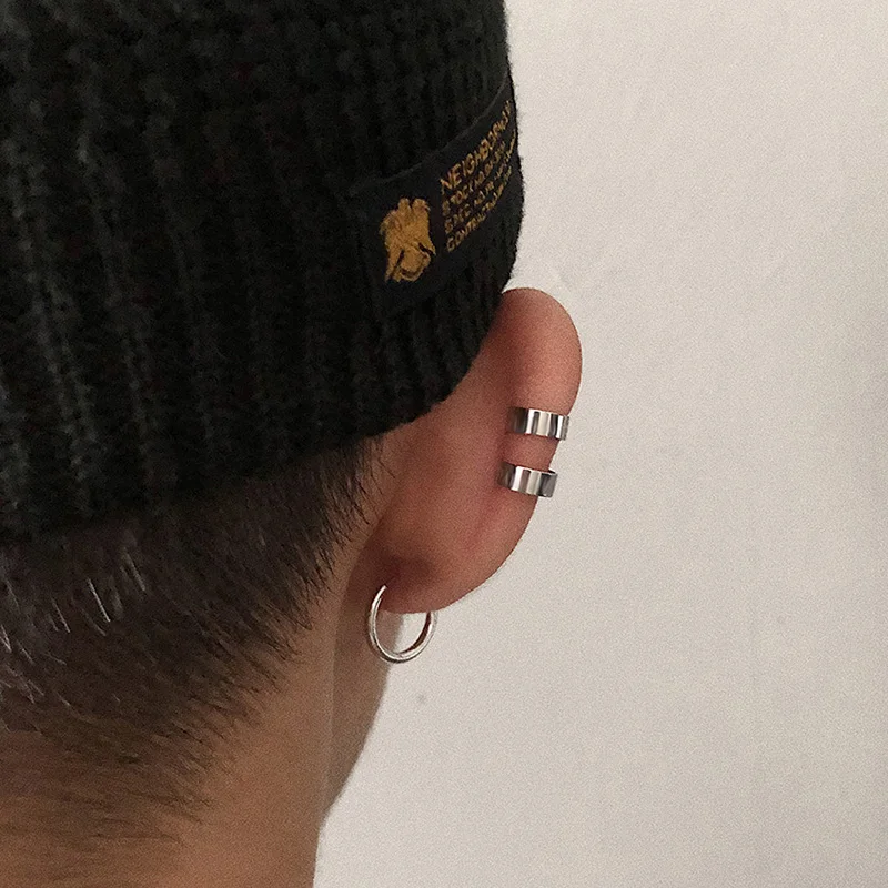 Diamday 18Pcs Ear Cuff Non Piercing per Donna - Orecchini Clip Helix Polsini Cartilagine Wrap Regolabile - Ear Clip Finti Ipoallergenici Argento-Oro