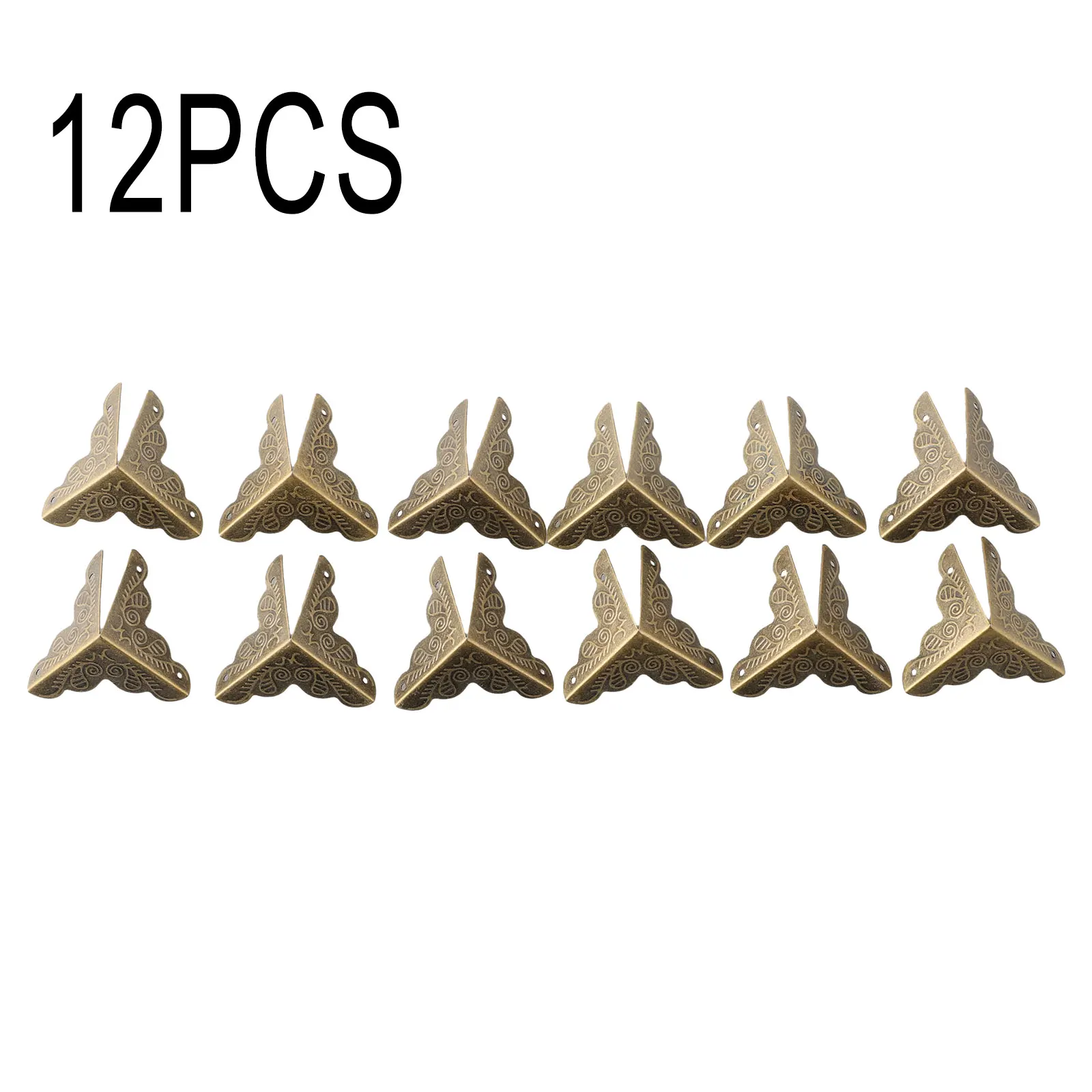 Protector Case Box Corners Brackets Furniture Accessories Metal Triangle With Screws 12pcs Decorative Brand New