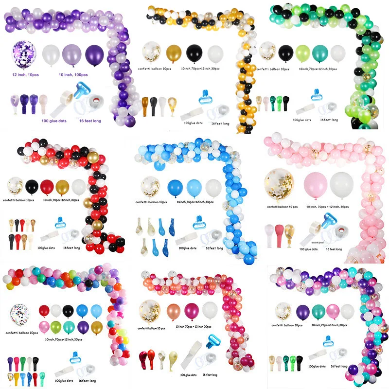 

110Pcs Birthday Decoration Party Balloon Chain Set Wedding Scene Decoration Balloon wreath Set