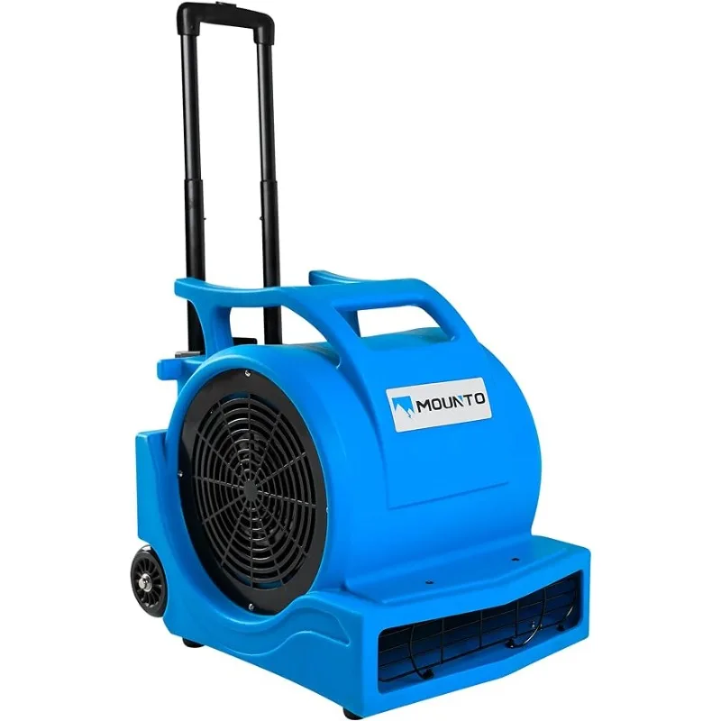 

3-Speed 1Hp 4000 Plus CFM Monster Air Mover Floor Carpet Dryers with Handle Wheelkit (Blue)