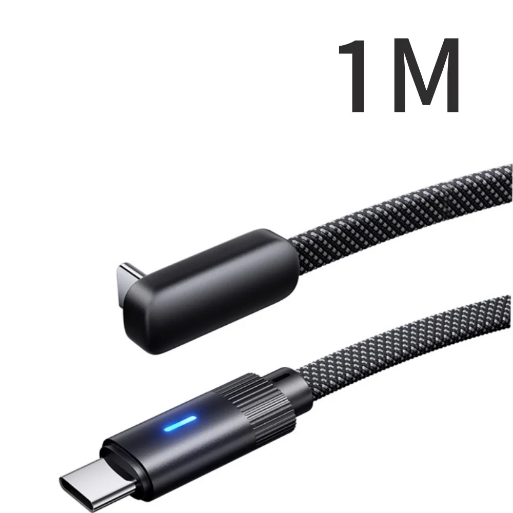 ตัวเลือกสินค้า สายชาร์จเร็ว 100W งอได้ 90 องศา สายถักไนลอน สำหรับมือถือทุกยี่ห้อ