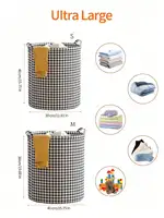1PC foldable large capacity laundry basket Storage bucket Bathroom storage basket Laundry organizer laundry hamper 4