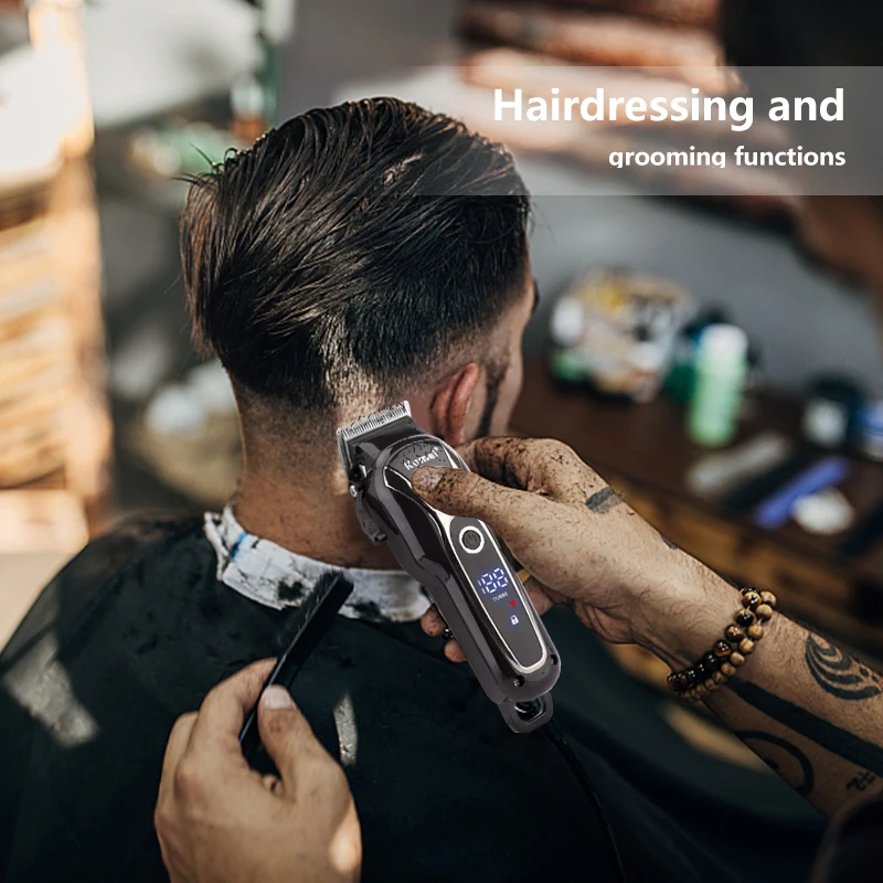 High Quality Professional kemei Electric Hair Clippers For Salon Barber Hair Trimmer KEMEI KM-1990 Rechargeable 3