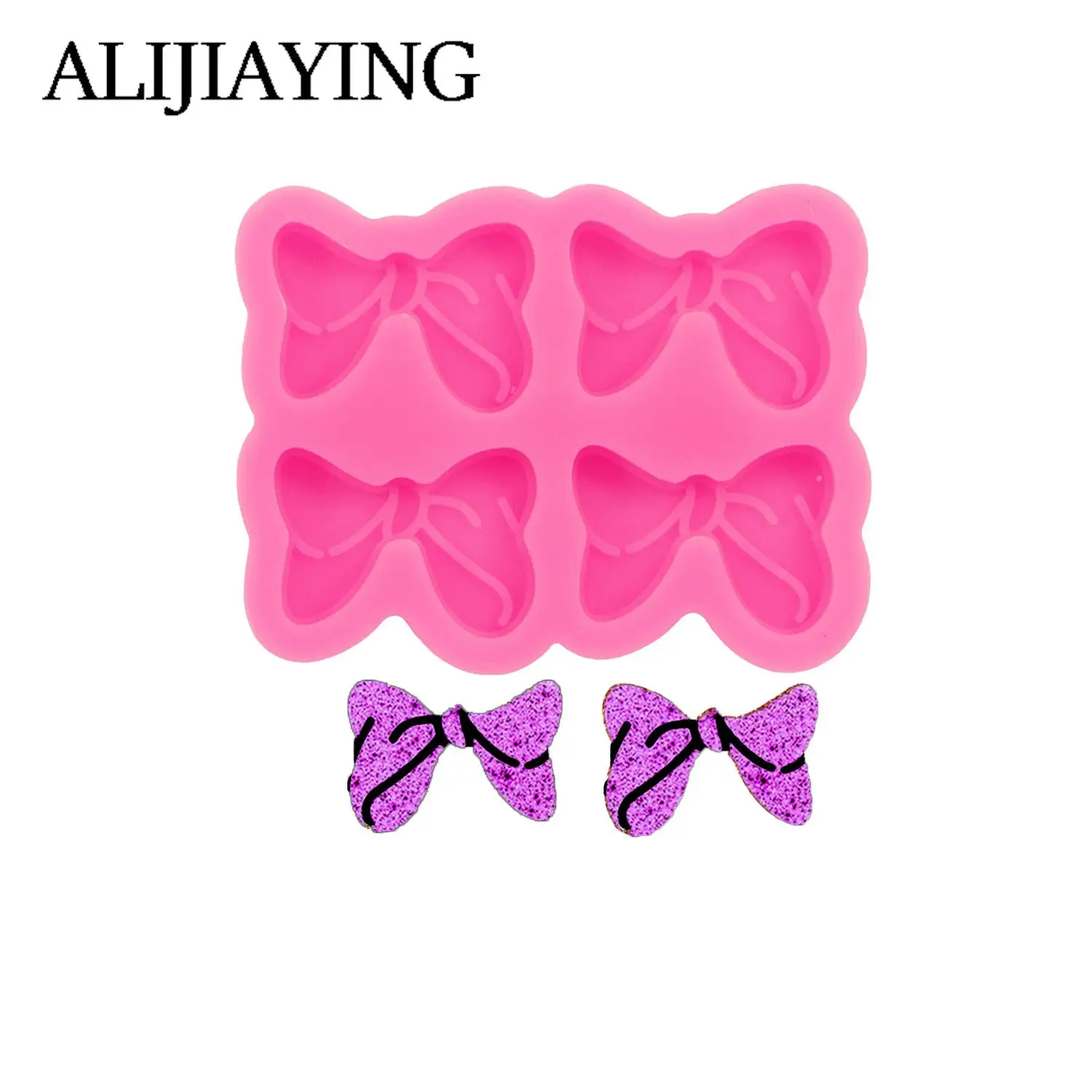 DY1645 Bow Resin Mold Epoxy DIY Crafts, Safe Pastry Dessert Candy