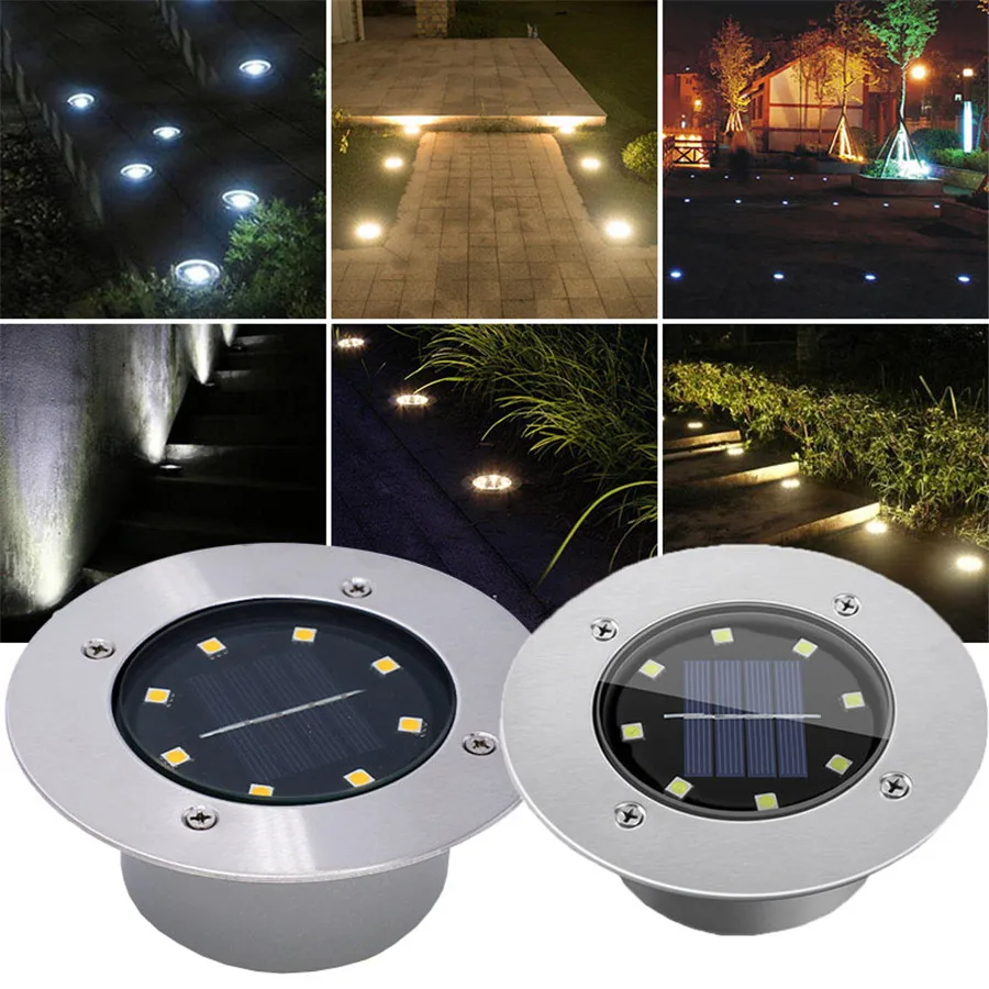 BEIAIDI-Lampe solaire à 8 LED, imperméable, éclairage d'extérieur,  luminaire de paysage, idéal pour un jardin, un plancher ou un sentier -  AliExpress