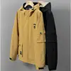 8XL Men Jacket Hooded Big Pocket Windbreaker Trench Coats Oversize 6XL 7XL Plus Size Waterproof Camping Loose Thin Softshell 3