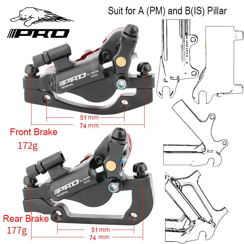 BUCKLOS Pinza freno per bicicletta Pinza freno meccanica in lega di alluminio Pinza freno a disco per mountain bike da strada Accessori per biciclette