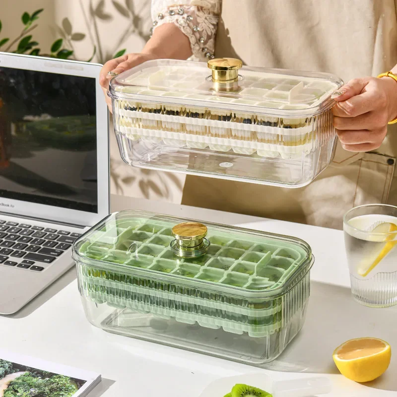 

New Ice Cube Mold Honeycomb Silicone Ice Cube Maker Ice Tray Mould Reusable Food Grade Maker with Lids for Summer Juice Wine