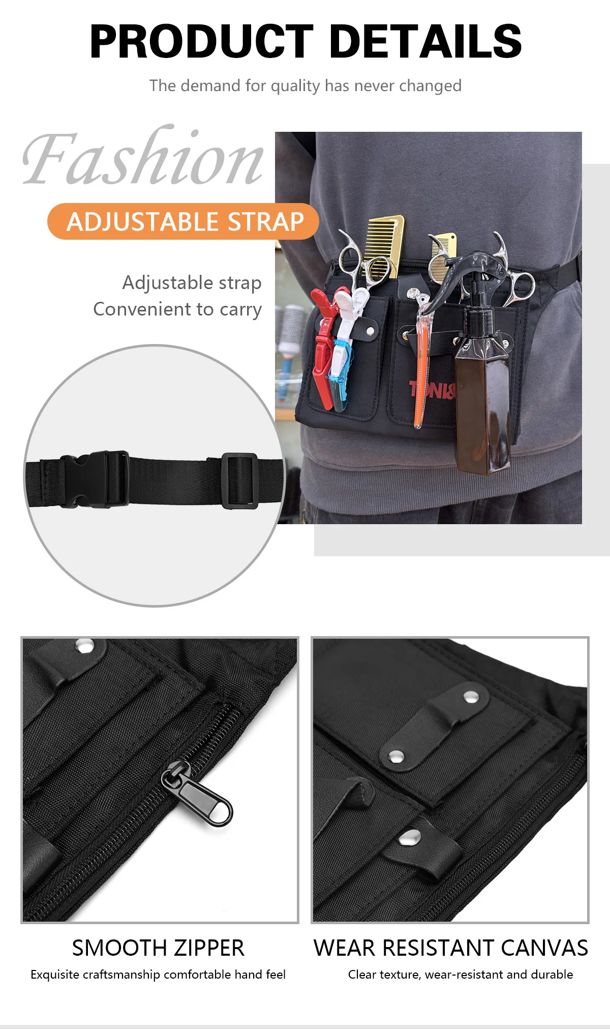 Barbershop Scissors Clips Comb Pouch Hairdressing Stuff Case Waist Pack Belt PU Leather Bag Professional Salon Tools Accessories
