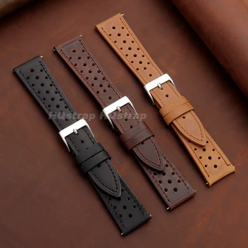 Vintage Genuine Leather Universal Wristband - Breathable Cowhide Strap