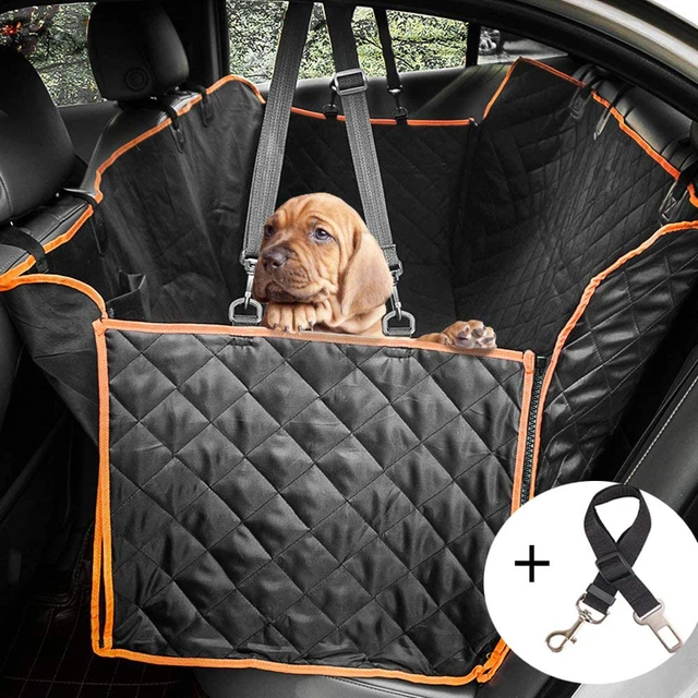 Folding Dog Car Seat Cover Back Seat Mat Cushion Waterproof Carrier  Protector with Nonslip Backing Zipper Pocket for Pets Travel - AliExpress