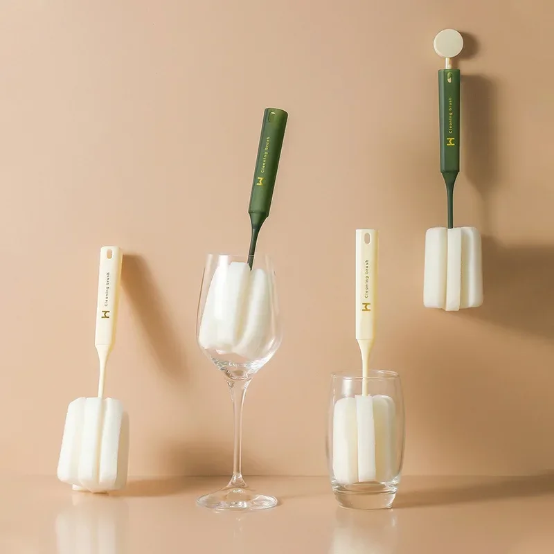 

Щетка для мытья стекол с длинной ручкой, домашний предмет, Детская щетка для мытья бутылок, щетка для мытья стекол из губки