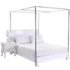 Stainless Steel 4 Corner Mosquito Netting Curtain Bracket Bed Canopy Frame Post 1.5x2x2m/2x2x2m 1