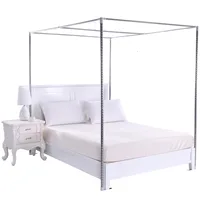 Stainless Steel 4 Corner Mosquito Netting Curtain Bracket Bed Canopy Frame Post 1.5x2x2m/2x2x2m 1