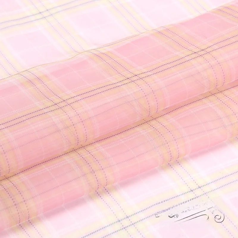 Fashionable Women's Dress Fabric Handmade DIY Plaid Ogees Stripe Handkerchief Material Chinese Style Geometric Patterned - 2