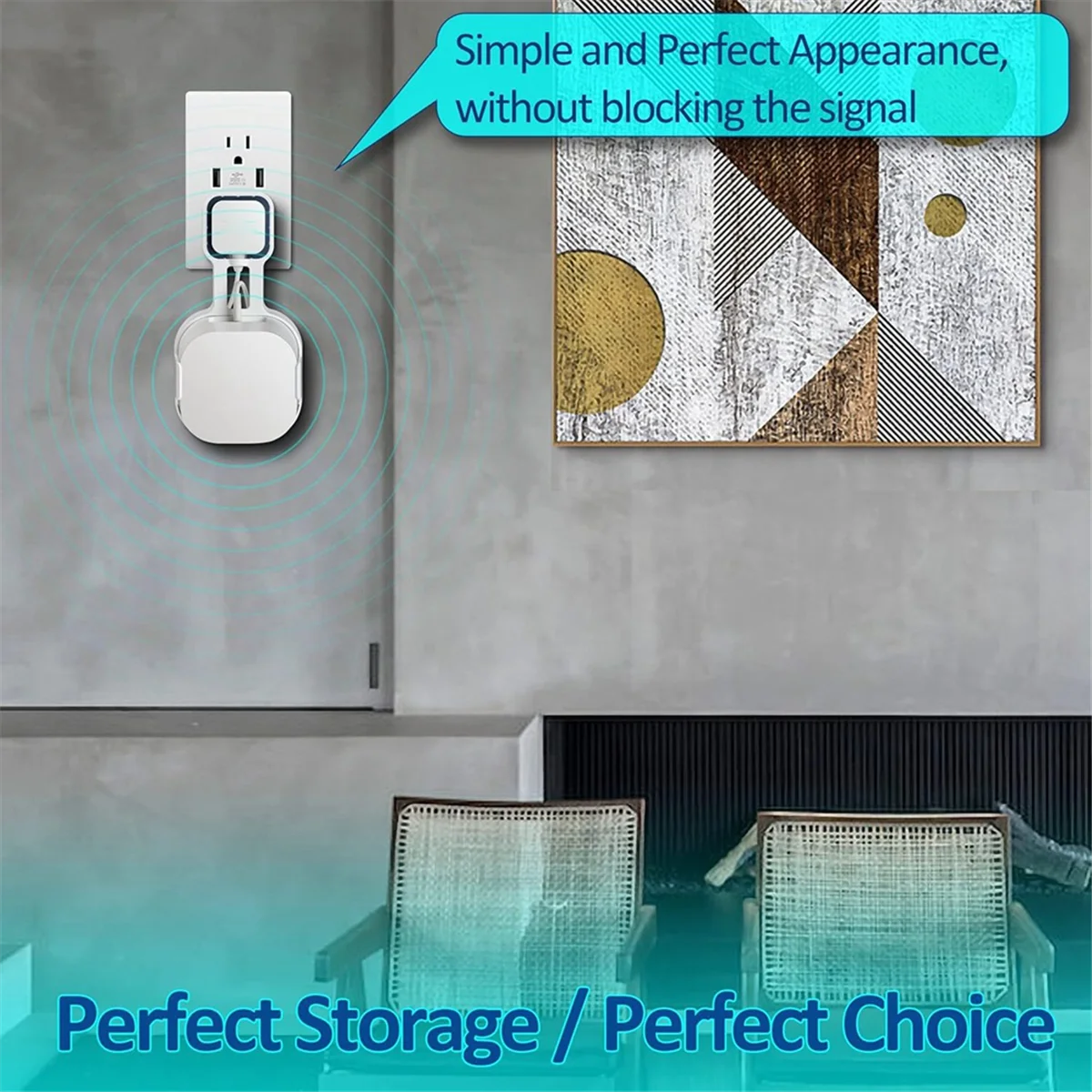 Wall Mount Bracket for Eero 6+ Dual-Band Mesh Wi-Fi 6+ Router, Sturdy Socket Bracket, Space Saving, Wire Management Rare