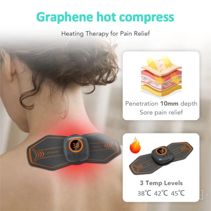 Hot compress pulse massager EMS pulse physiotherapy instrument meridian dredging shoulder and neck rehabilitation instrument