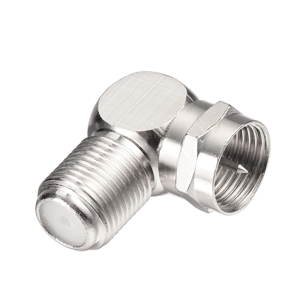 Superbat F Adapter Right Angle RF Coaxial Connector F Male to Female High-Quality Electronic Component
