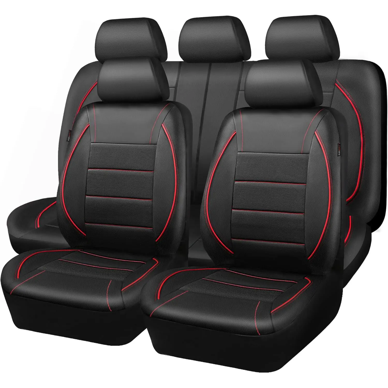 Red Leather Car Seat Covers 1