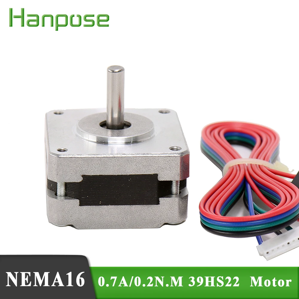 

Free Shipping 1pcs Nema16 Stepper Motor 0.7A 0.2N.m 39HS22 for CNC 3D Printing Stepper Motor NEMA16