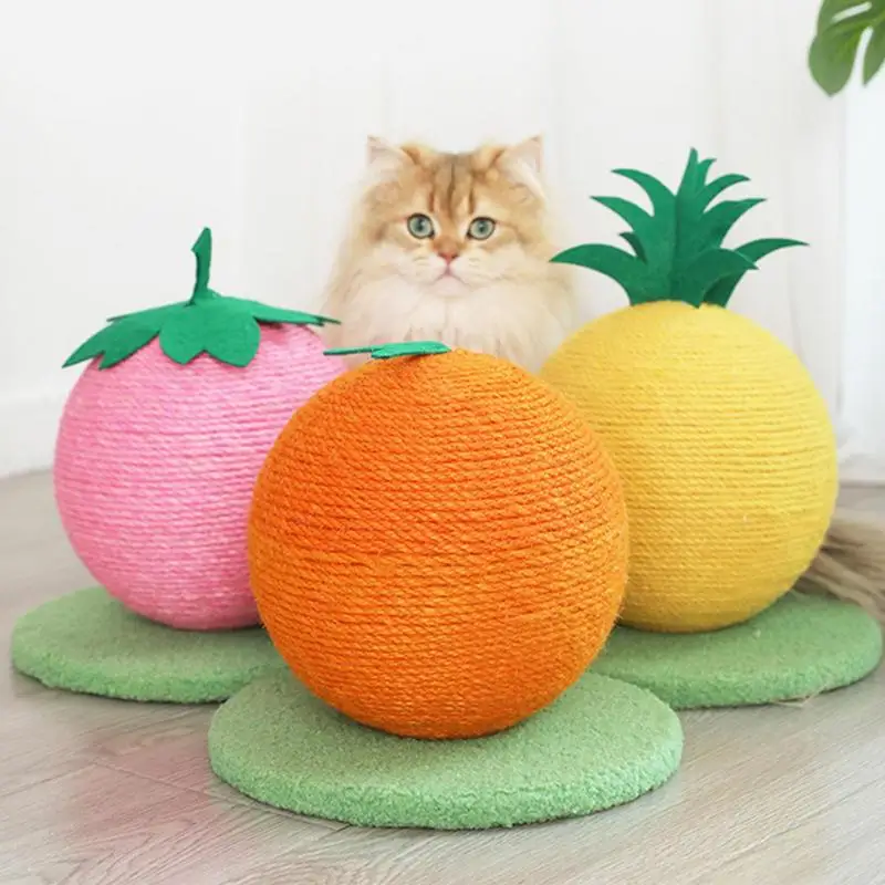 

Pet Cat Scratching Ball Toy Kitten Sisal Rope Ball Board Grinding Paws Toys Wear-resistant Cats Scratcher Furniture Supplies