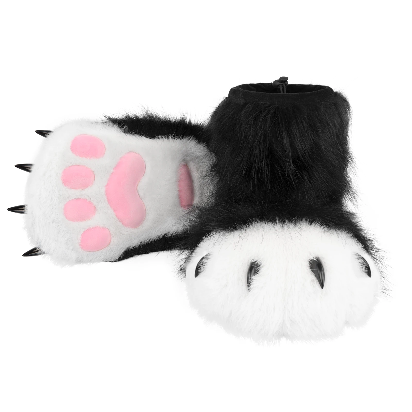 Furry Animal Paw Slippers Fuzzy Boots Cat Fox Wolf Bear Claw Shoes Cosplay Costume Accessories