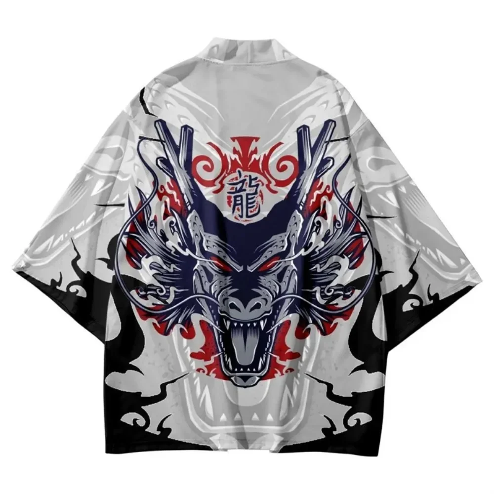 

Chinese Dragon 3D printed Japanese kimono Haori Yukata Cosplay women's/men's fashion summer short-sleeved kimono street wear