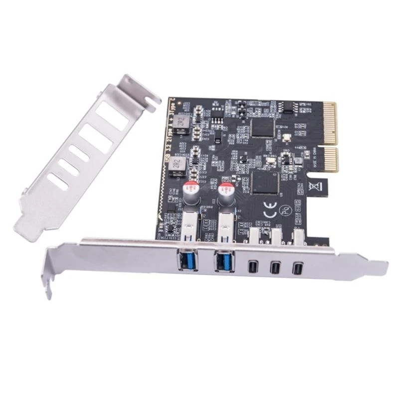 Q5WA 10Gbps USB Expansion Card for Desktop Use with Type A and Type C PCIE 4X Card