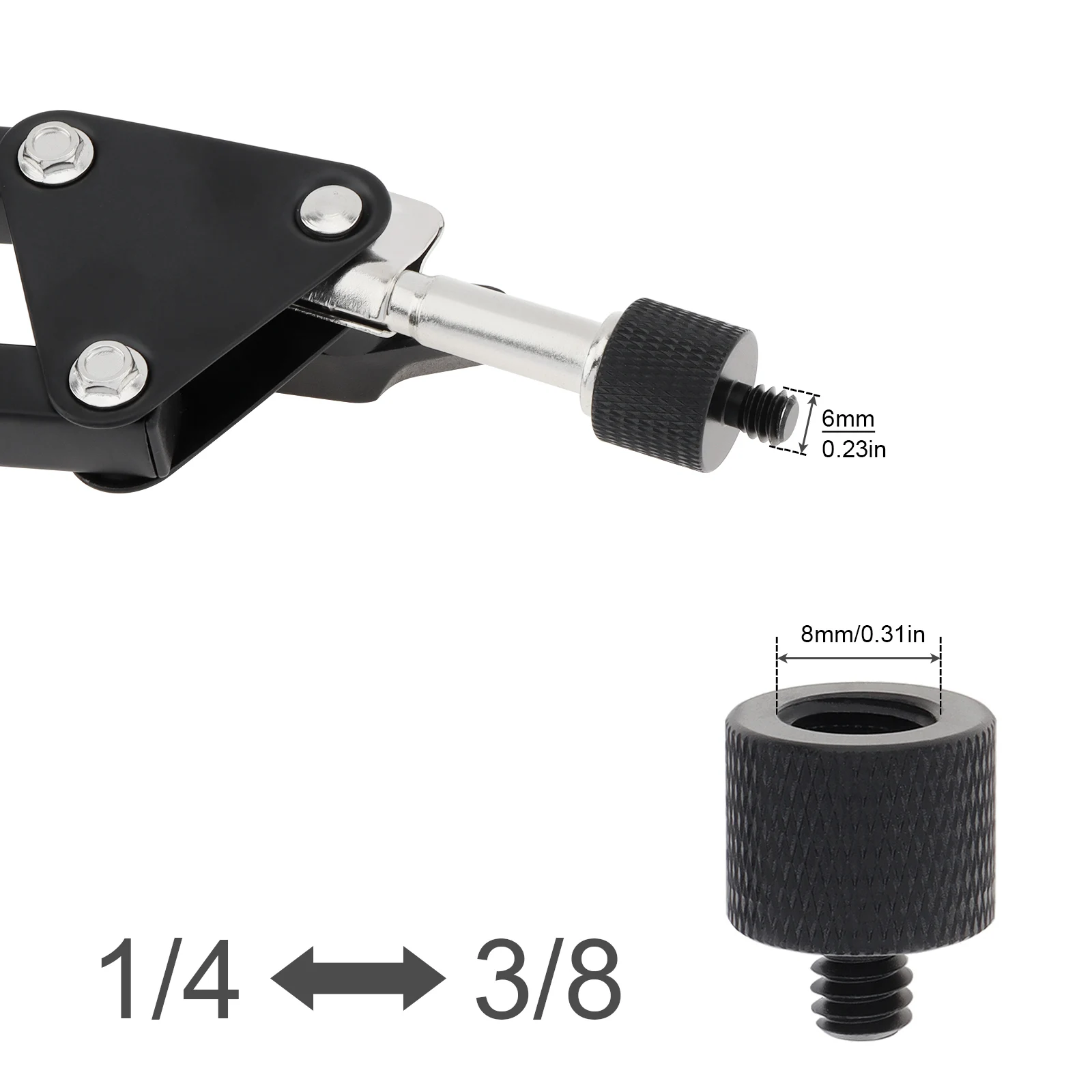1/4-Inch Male to 3/8-Inch Female Precision Screw Adapter for Tripod Accessories Holder Camera Mount Bracket Mount Screw