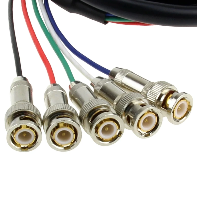 VGA To 5BNC RGBHV Coaxial Cable For HDTV Displays And Projectors High Resolution
