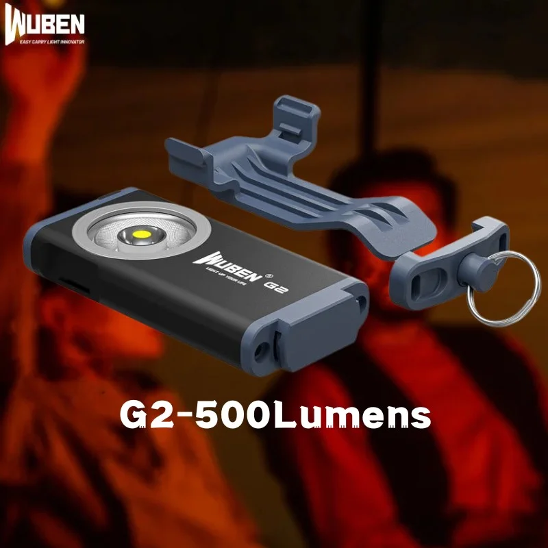 Wuben G2 Tipo-C Portachiavi Ricaricabile Luce 500Lumen