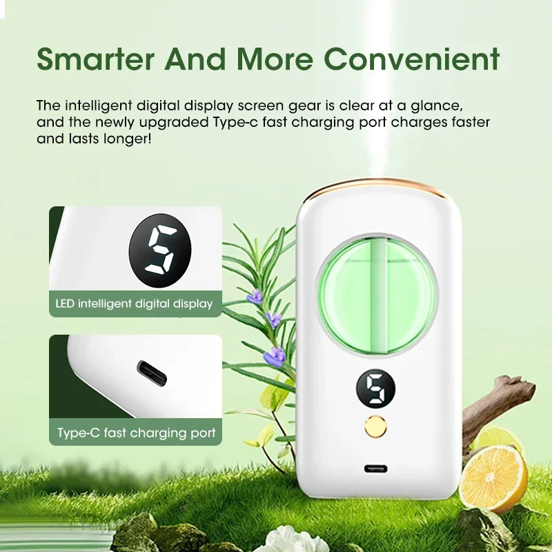 Mini Aroma Diffuser Plant Essential Oil Nebulizer Home Car Aromatherapy Machine Toilet Bedroom Deodorization Air Purification