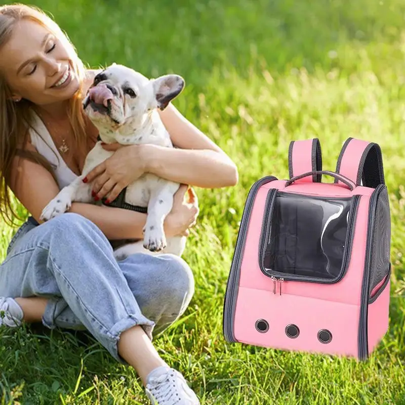 Foldable Pet Backpack Dog Cat Portable Travel Carrier Bag Folding Design Dog And Cat Bag For Walking Going Out Driving Traveling