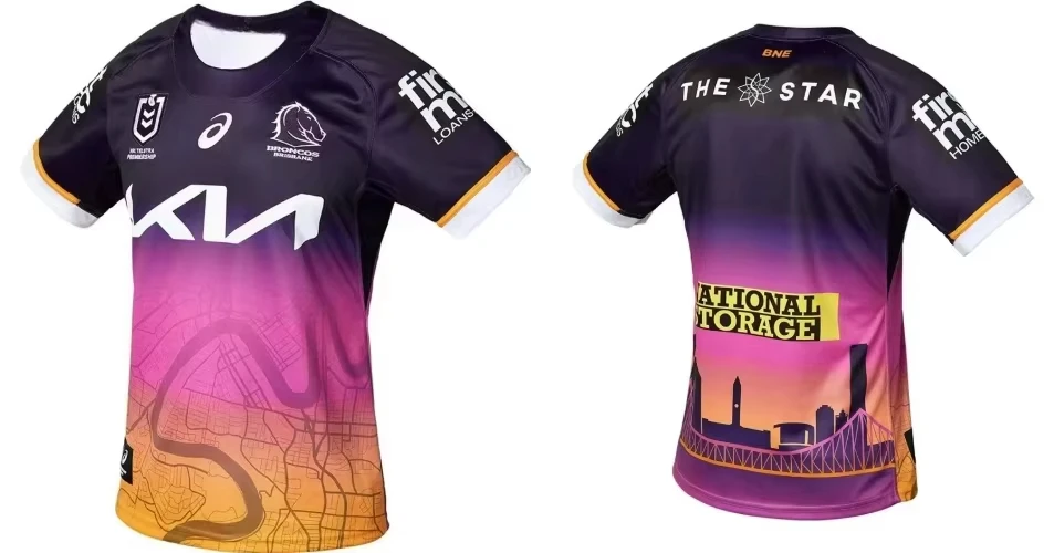 2025-26 New Brisbane Broncos Jerseys Maru NRL Short Sleeve T