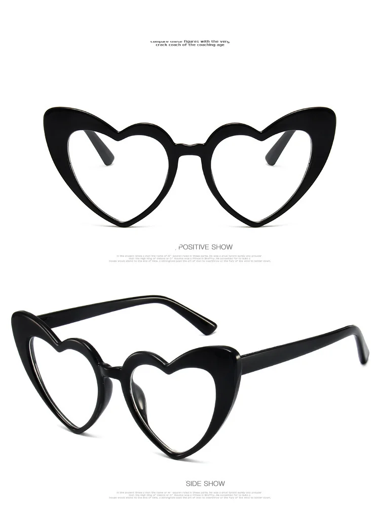 Sunglasses Fashion Versatile Shopping Peach Heart Love Sunglasses Metal Hinge Large Frame Personalized Glasses_voghion.com