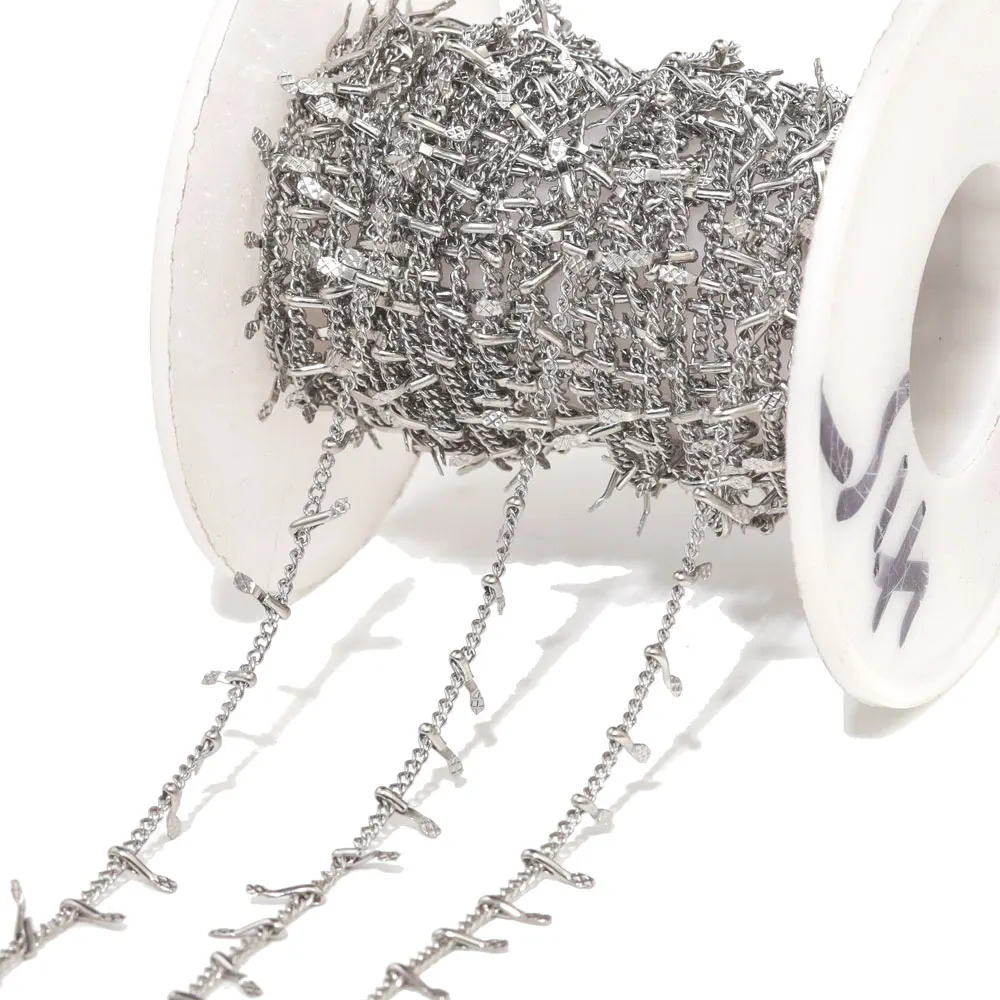 보호 화려한 에나멜 스테인레스 스틸 체인, 목걸이 팔찌 용품, 18k 금도금 체인, 쥬얼리 제작, 도매, 1m/로트