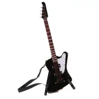 Mini Electric Bass Guitar with Stand Model for 1:6 Dolls House Accessory #3 2