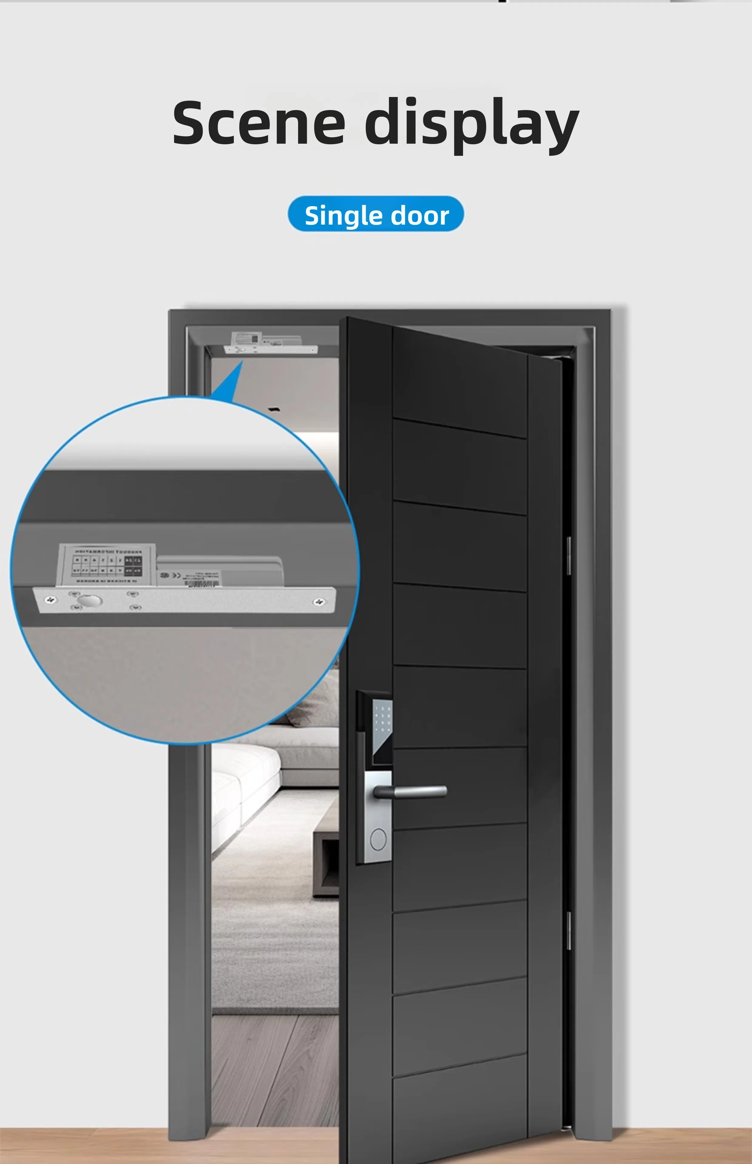 access control electric interlock concealed embedded electronic control lock gla