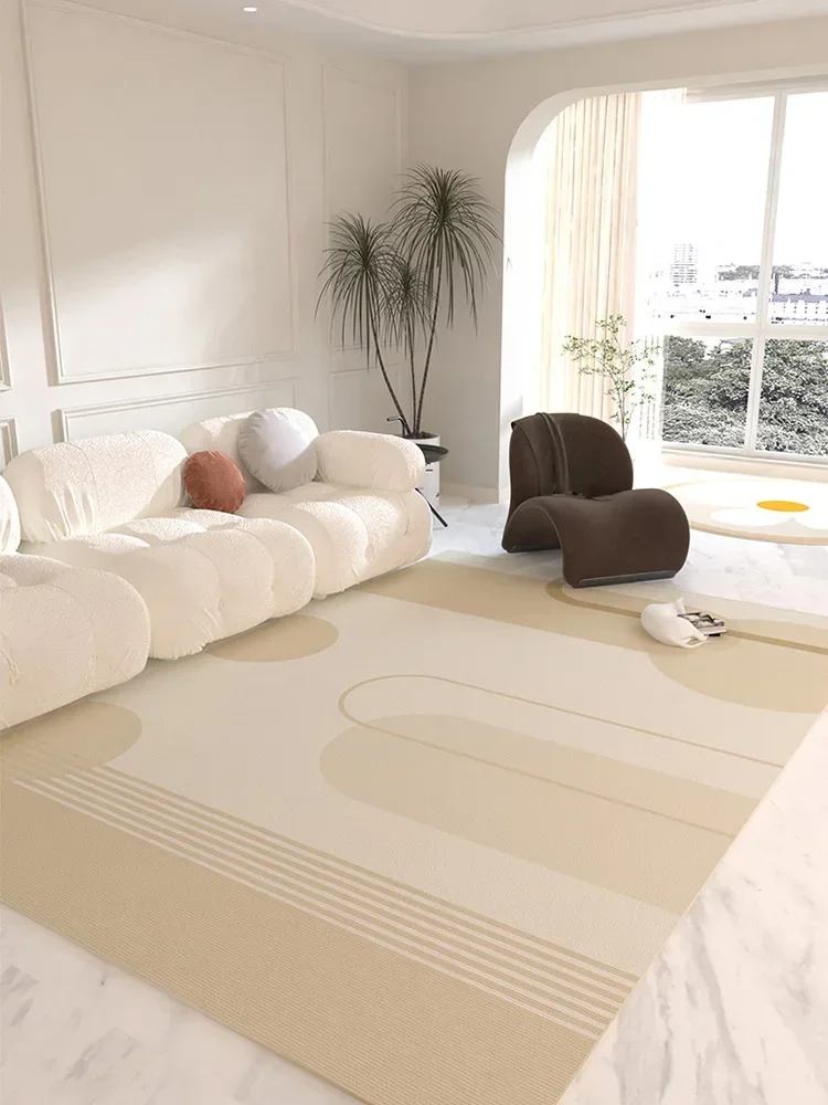 Green Gradient Geometric Carpet Minimalist Fresh Rug Waterproof Non-Slip Living Room Carpets Comfortable Easy Care Bedroom Rugs 4